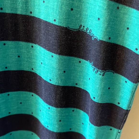 Lilly Pulitzer Gretchen Dress Size Small Tropez Blue Polka Dot Stripe - Picture 5 of 11